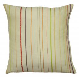 Rainbow Weave Pillow Cover - Beige Yellow